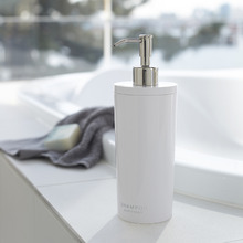 White Yamazaki Ceramic Pump Shampoo Dispenser